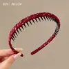 Diadema de Lunares para Mujer 2026 Nuevo Estilo Especial para Lavarse la Cara Diadema Alta para Cráneo con Dientes Pinza para el Cabello Antideslizante Accesorio para el Cabello