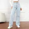 Pantalones Vaqueros de Pierna Ancha Sueltos Casuales Versátiles de Pierna Recta Adelgazantes para Mujer, Nueva Tendencia Europea y Americana de Verano 2026, Tallas Grandes