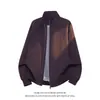 Otoño 2026 Nuevo Estilo Americano Chaqueta Bomber con Cuello Alto y Parches Chaqueta de Béisbol Abrigo Talla Grande para Hombre