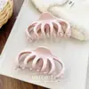 Presilha de Cabelo de Abóbora em Pó de Borracha Doce, Presilha de Tubarão Versátil para Penteados Altos na Parte de Trás da Cabeça, Grampo para Cabelo Grosso, Acessório de Cabelo de Abóbora para Mulheres