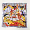 Bufanda Cuadrada Estampada de Satén de Seda Artificial Estilo Nuevo de Primavera Bufanda de Regalo de Marca Fabricante Mayorista Bufanda Estampada Personalizada