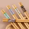 Pauzinhos de Bambu de Alta Qualidade para Uso Doméstico, Sem Pintura, Sem Cera, Resistentes a Mofo, Antiderrapantes, Resistentes a Altas Temperaturas, Um Pauzinho por Pessoa, Pauzinhos de Madeira Natural Pura