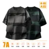Camiseta de manga corta con estampado de rayas tie-dye 2026 para hombre, estilo retro americano, corte holgado, top de media manga de verano para pareja, camiseta de marca moderna