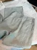 ¡Altamente Recomendado! Pantalones Anchos de Lino Brillante Color Verde Menta para Mujer, Nuevo Estilo de Verano, de Cintura Alta, Adelgazantes, de Corte Recto, Casuales, Largos
