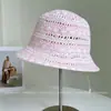 Sombrero de Pescador Calado de Verano para Mujer, Sombrero de Sol Tipo Cubo Tejido, Sombrero de Sol Tejido, Sombrero de Sol de Moda, Sombrero de Sol Versátil, Moderno