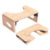 Nuevo Taburete de Madera para Baño Inodoro Plegable Taburete para Pies de Inodoro Taburete para Inodoro Bambú Inodoro de Fosa para Sentarse en Cuclillas