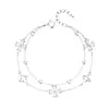 Pulseira de trevo de quatro folhas de camada dupla feminina, luxo leve, versátil, design de nicho, nova joia de mão com flor, presente para o aniversário da namorada