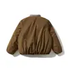 Yidao Roupas Vintage 2026 Inverno Novo Estilo Preguiçoso Retrô Japonês Patchwork Gola de Pele Acolchoado Quente Algodão Casaco Pão