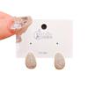 Nueva Llegada Plata Esterlina Aguja Micro-incrustada Zircón Simple Elegante Aretes Colgantes en Forma de C Elegantes Aretes para Mujer que Combinan con Todo