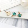 Accesorios de Joyería de Aleación de Zinc Goteando Aceite Verde Creativo DIY Pulsera Collar Llavero Estrella Sirena Colgante Pequeño