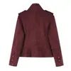 Estilo Europa Cruz Z 2026 Nueva Moda Temperamento Chaqueta Abrigo de Gamuza para Mujer al por Mayor Hebilla de Nudo de Cuerda 6318244