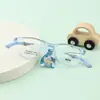 Gafas de Marco de Silicona EMS para Niños con Osito Lindo Ultra-Ligeras con Patillas Elásticas de Silicona Ajustables para Evitar que se Deslicen M29086