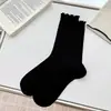 Calcetines de Malla de Corazón Calados Finos de Verano para Mujer, Estilo Coreano Puño Burbuja Bloque de Color Tubo Medio Algodón Encaje Calcetines Holgados