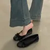 Zapatos planos estilo francés para mujer, nuevo modelo otoño 2026, zapatos Mary Jane de ballet con lazo, adecuados para combinar con faldas, para el trabajo y para salir por la noche