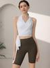 Novo Colete Esportivo Jacquard de Nylon Profissional Slim Fitness Roupas de Yoga Top Blusa Verão