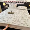 Falda de Cama Gruesa de Felpa de Leche Tallada para Invierno, Pieza Única, Manta de Coral Fleece con Forro de Terciopelo, Protector de Colchón de Felpa, Juego de Tres Piezas