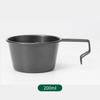 Juego de Platos Negros Portátiles para Exteriores Acero Inoxidable Retro Tazón Sierra Recubierto de Titanio Estilo Lujo Ligero Vajilla Negra Mate