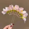 Pinza para el Cabello Floral Dulce y Elegante, como de Hada, para Mujer, Accesorio de Estilo de Vacaciones de Alta Gama, Pasador Lateral para el Cabello