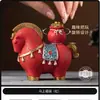 Adorno de Mascota de Té para Enriquecerse Rápidamente, Caballo Tang Giratorio Coleccionable, Decoración de Mesa de Té Estilo Chino que Atrae la Fortuna, Accesorios para Juego de Té