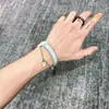 Pulsera Personalizada Creativa de Pata de Gato y Pata de Perro con Cadena de Borla y Diseño de Esmalte, Pulsera de Pareja de Moda Dulce y Genial