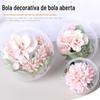 10cm aberto bola de acrílico bola transparente dia de natal alta bola oca transparente decoração do festival bola de flores eternas