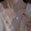 Collar de seguridad con cierre de plata esterlina s999 Difeng para mujer, estilo chino, colgante de campana de la suerte, cadena para suéter estilo frío