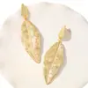 Pendientes Exagerados Estilo Ins de Moda Europea y Americana, Tachuelas de Pluma y Hoja, Pendientes Largos con Borlas para Mujer, Accesorios para Orejas