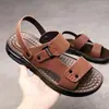 Sandalias para Hombre 2025 Nuevas de Verano Antideslizantes Estilo Papá Casual para Exterior Zapatos de Playa Transpirables Suela Suave Sandalias Antideslizantes de Doble Propósito