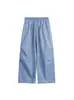 Calça Casual Xadrez Nanxia Estilo Retrô Americano Corte A Wide Leg Unissex Design Solto Tendência