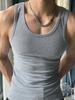 Colete de Treino Fitness Masculino Slim de Verão, Absorvente de Suor, Apertado, Elástico, Sem Mangas, para Esportes, Corrida