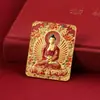 O Vendedor Recomenda um Pingente Tridimensional em Relevo dos Cinco Deuses, Pintura Thangka Dourada, Oito Deuses Guardiões e um Amuleto Pessoal para Quem Usa
