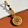 Colgante Brújula de los Ocho Tesoros, Accesorios Colgantes para Atraer Riqueza, Llavero, Dios de la Riqueza Amarillo, Colgante para Coche Nuevo, Venta al por Mayor de Fábrica, Oro Arena