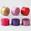 Latas Redondas Metálicas Foscas Multicor, Latas de Chá Metálicas Lisas de Cor Sólida, Latas Redondas Seladas para Velas Aromáticas e Doces