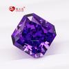 Violeta Cuadrado Biselado Pequeño Octágono Alta Calidad Hielo Triturado Corte Flor de Hielo Piedra Sintética Zirconia Sintética Piedra Blanca