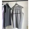 Camiseta de cuello redondo con estampado a bloques de color transfronterizo, corte ajustado, secado rápido, transpirable, chaleco sin mangas para deportes de ciclismo para hombre