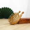Almofada Massageadora Nasal Ponto de Toque Sandália Dourada Pente, Pente de Unha para Massagem no Couro Cabeludo, Universal para o Corpo Inteiro, Madeira Maciça, Sem Tinta, Atacado