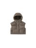 Roupa Infantil Bangchi Inverno Novo 90 Veludo Penas de Pato Branco Roupa de Inverno Infantil Meninos Jaqueta Colete com Capuz Jaqueta de Penas Colete
