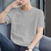 Venta al por mayor de fabricantes Verano Hombres Manga Corta Color Sólido Cómodos Versátiles Tops en Negro y Blanco Camisetas Sencillas de Cuello Redondo