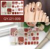 Qyj Aurora Pegatinas para Uñas Ultra Delgadas Sin Costuras con Pedrería Calcomanías Sencillas para Uñas de los Pies de Mujer