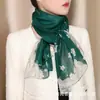 Elegante y con Estilo Bufanda de Seda Chifón Estampada, Pañuelo Versátil para Mamás, Adecuado para Uso Diario, Bufanda Decorativa para Cuello para Mujeres