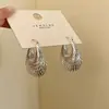 Pendientes Exagerados de Personalidad Europea y Americana con Diseño Hueco de Gota de Agua para Mujer, Modernos, Sencillos, para el Día a Día, Diseño Versátil, Joyería para Orejas de Gama Alta