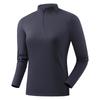 Camiseta de Manga Larga Sorona Zoroona para Hombre, Elástica, Cómoda y de Cuidado Fácil, Chaqueta de Media Cremallera con Mangas Largas Deportivas