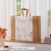 Bolsa de compras não tecida revestida atacado de fábrica colcha de verão bolsa de mão de quatro peças bolsa de embalagem têxtil para casa pode ser impressa