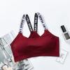 Sujetador Strapless de Letras Inglesas Transfronterizo sin Costuras para Niñas, Camisola Deportiva para Correr, Hermosa Ropa Interior tipo Chaleco para la Espalda