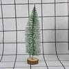 Acessórios para Micro-Cenas de Natal, Árvore de Natal Simulada com Agulhas de Cedro Cobertas de Neve Branca, Enfeites de Mesa Flocados, Decorações de Natal