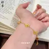 Nuevo Modelo de la Joyería: Deslumbrante Anillo de Correr, Collar y Pulsera de Trébol de Cuatro Hojas Triturado con Hielo CNC, Cadena para Clavícula de Flor de Cuatro Hojas a la Moda, Versión de Alta Gama