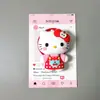 Lindo Leopardo Estéreo Negro Cuero Gatito Soporte Magnético Adecuado para Teléfono Móvil Magsafe para Adsorber Fuertemente Escritorio Personas Perezosas