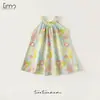 TIMO Verano Nuevo Vestido Niña Verano Cuello Estilo Étnico Vestido Chaleco Vestido Infantil Princesa Vestido de Moda