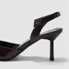 Sandalias de Verano de Moda Francesa para Comercio Exterior Transfronterizo, Cerradas, Simples y Versátiles, con Tacones Finos, Punta Puntiaguda, Correa Única y Elegantes Tacones Altos