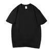 Camiseta Básica para Hombre de Manga Corta Marca de Moda Simple Versátil Estilo Ins Hombro Normal CVC Manga Media Verano Color Sólido Camiseta Top